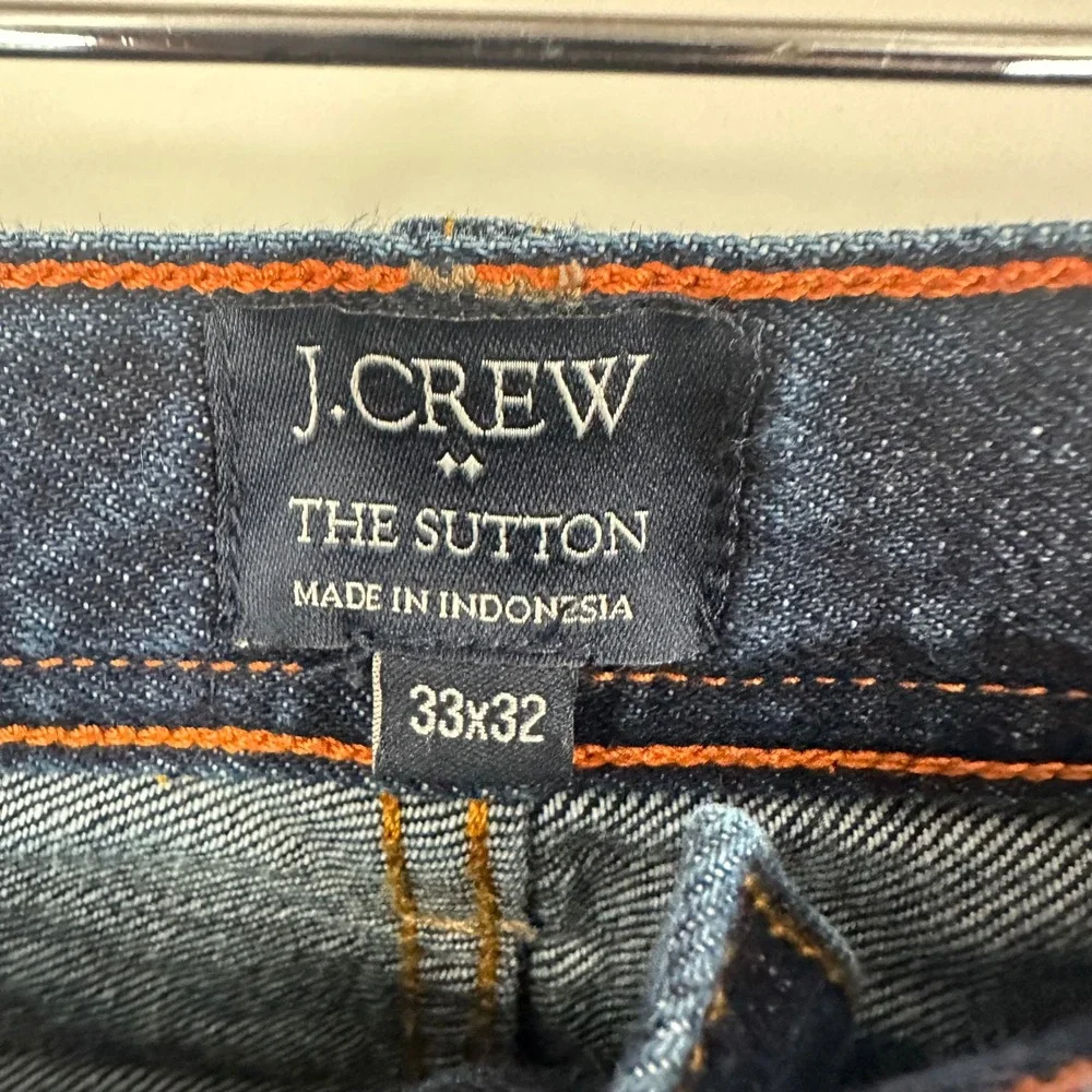 J.Crew Sutton Jeans Slim Fit Dark Wash Denim Classic Mens 33x32‎